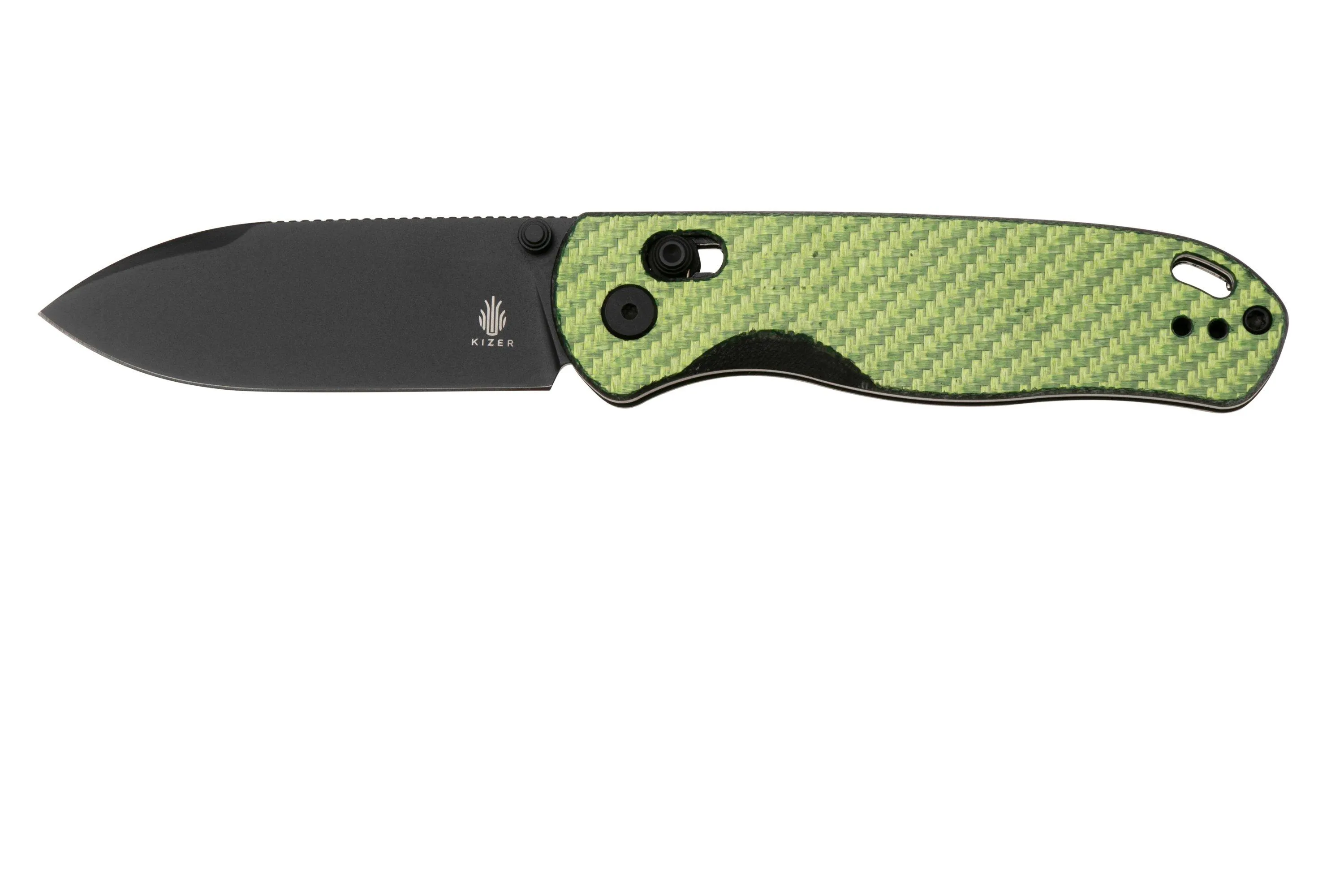 Kizer Vanguard Drop Bear V3619A4 Black Nitro V, G10 Green Carbon Fiber, navaja, Azo design